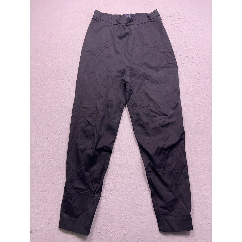 GAP Pants Cotton Spandex Black Solid 6 W27 Womens